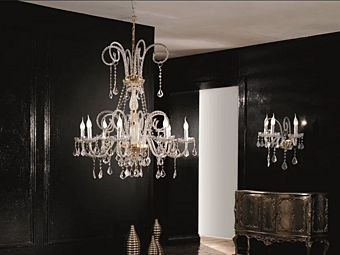 Chandelier with Swarovski crystals Euroluce Lampadari Epoca L8 Chandelier with Swarovski crystals Euroluce Lampadari Epoca L8 factory EUROLUCE LAMPADARi from Italy