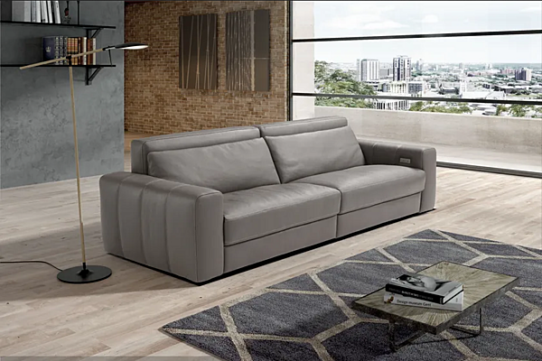 Relaxing leather sofa with electric motion Egoitaliano Darlene factory Egoitaliano from Italy. Foto №3