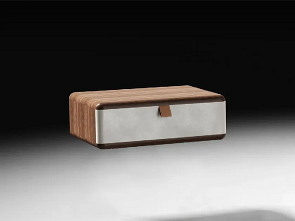 Rectangular wooden bedside table with drawers CASA +39 Paradigma EPA001 factory ENCORE (by CASA +39) from Italy. Foto №1