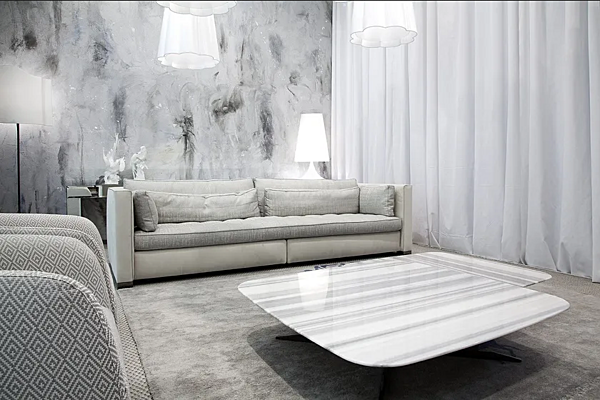 Rectangular low coffee table in marble by ERBA ITALIA NORD factory ERBA ITALIA from Italy. Foto №9