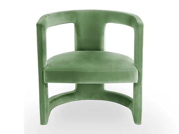 Upholstered velvet armchair Rukay BRABBU factory BRABBU from Italy. Foto №1