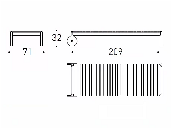 Teak Sun Lounger with Castors VARASCHIN Barcode 2180E factory VARASCHIN from Italy. Foto №10