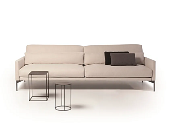 Sectional sofa in leather or fabric VIBIEFFE 110 Modern