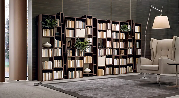 Freestanding Wood Veneer Bookcase Beat i 4 Mariani factory i 4 Mariani from Italy. Foto №7