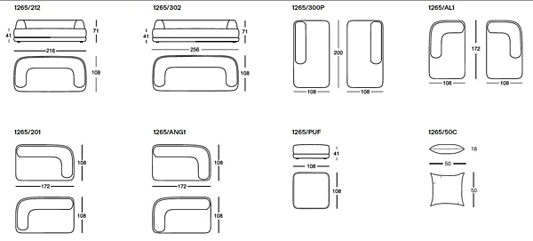 Sectional fabric sofa with soft back ZANOTTA Bumper factory ZANOTTA from Italy. Foto №6