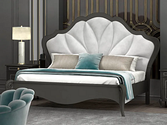 Double bed with upholstered headboard CASA +39 Giglio C22013, C22014