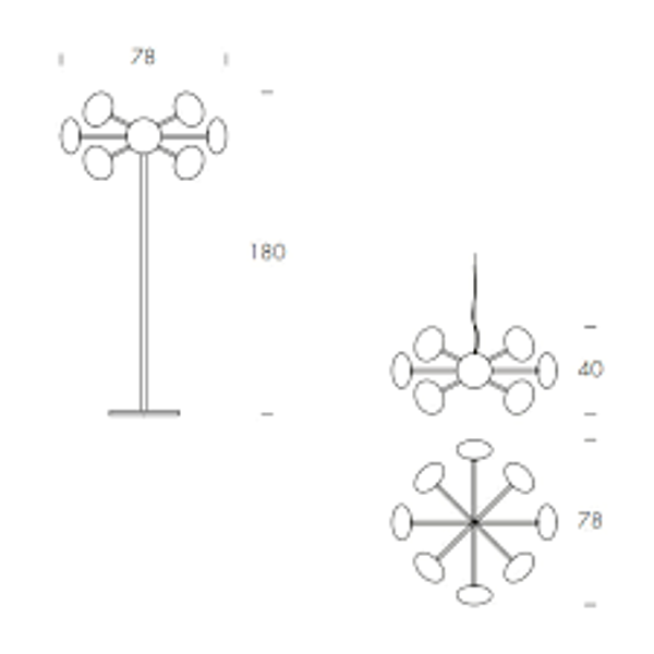 Chandelier TONIN CASA BREATH 9115 factory TONIN CASA from Italy. Foto №4