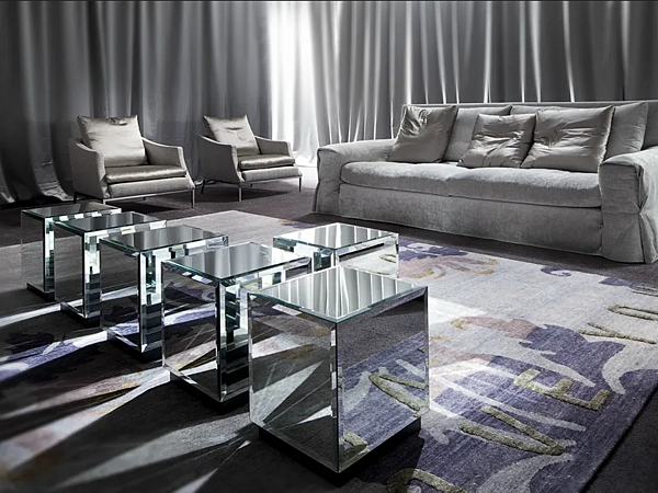 Low square mirrored glass coffee table ERBA ITALIA Riflesso factory ERBA ITALIA from Italy. Foto №2