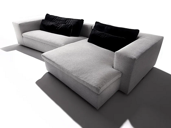 Sectional fabric sofa with chaise longue ERBA ITALIA DAVID factory ERBA ITALIA from Italy. Foto №1