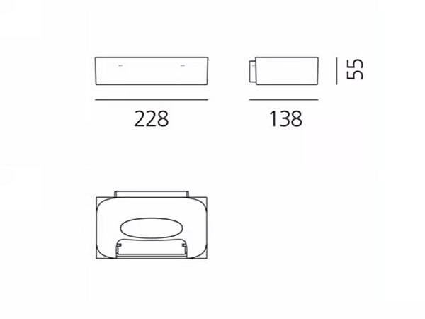 LED Dimmable Wall Light Aluminium Melete Artemide 1634010A, 1633W10A, 1633010A factory Artemide from Italy. Foto №3