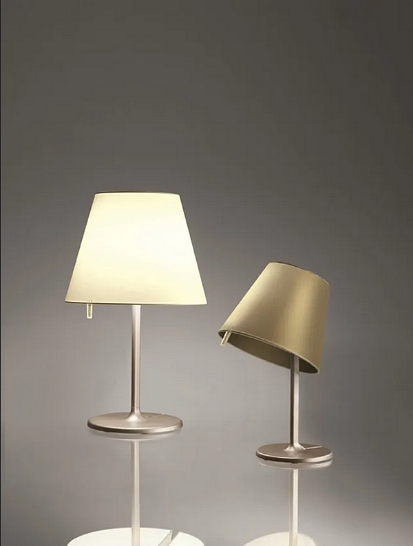 Adjustable Silk Bedside Lamp Melampo Artemide 0315020A, 0315010A factory Artemide from Italy. Foto №4