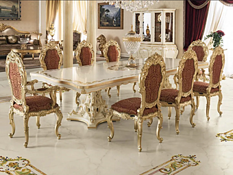 Rectangular wooden dining table Modenese Luxury Interiors 15114 factory MODENESE GASTONE from Italy