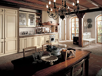 Cherry Wood Kitchen by Martini Interiors Il Canto del Fuoco Country factory MARTINI INTERIORS from Italy