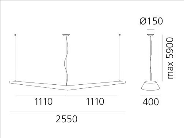 Polypropylene pendant lamp Mouette Artemide factory Artemide from Italy. Foto №13