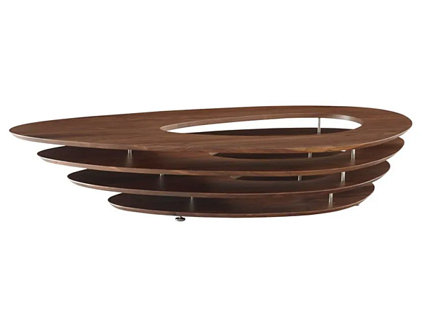 Low walnut coffee table Interstice LIGNE ROSET 19960010 factory LIGNE ROSET from Italy. Foto №1