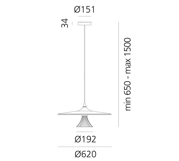 Pendant lamp made of methacrylate LED Artemide Ipno 1846030A factory Artemide from Italy. Foto №7