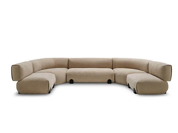 Sectional fabric sofa Simposio Saba Italia factory SABA from Italy. Foto №1