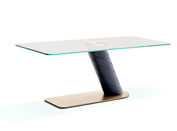 Oval glass dining table on wheels FASEM Rolling 2B factory FASEM from Italy. Foto №1