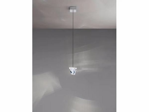 LED Crystal Pendant Lamp Tripla Fabbian factory Fabbian from Italy. Foto №1