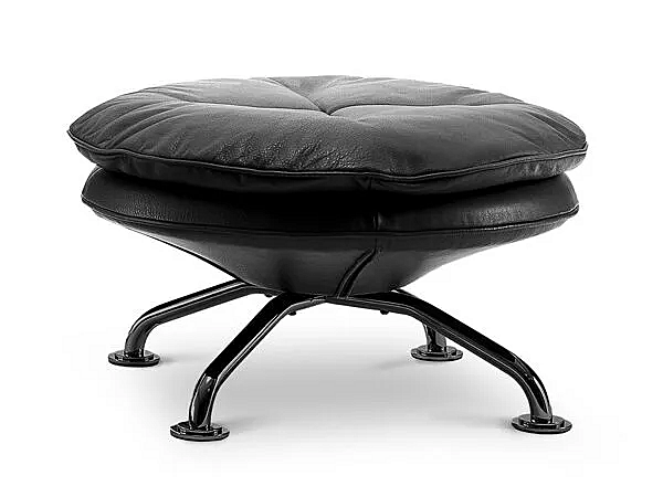 Upholstered leather footstool single i 4 Mariani factory i 4 Mariani from Italy. Foto №1
