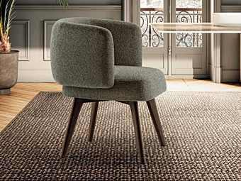 Velvet armchair with backrest LAGO Zeppelin Velvet armchair with backrest LAGO Zeppelin factory LAGO from Italy