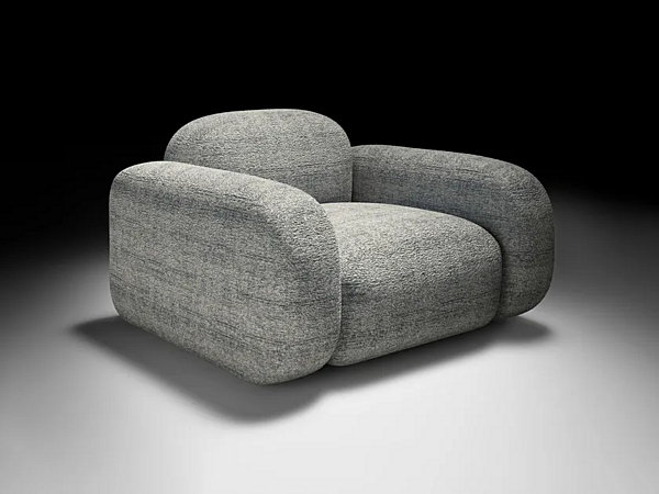 Fabric armchair stone CASA +39 EST001 factory ENCORE (by CASA +39) from Italy. Foto №1