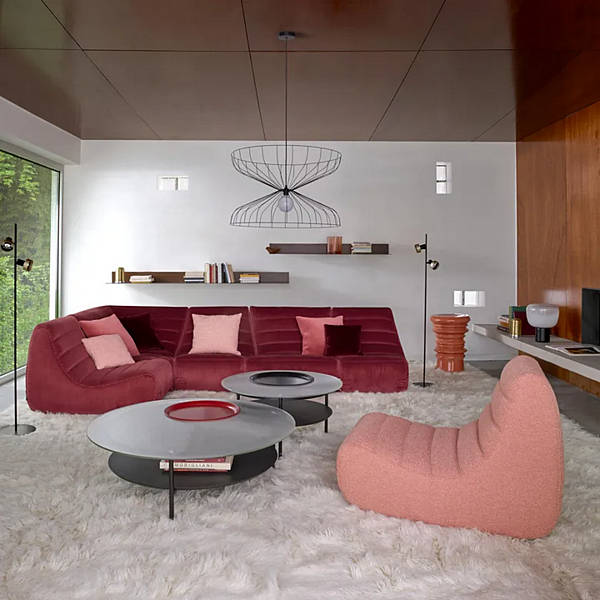 Modular fabric sofa with removable cover LIGNE ROSET Saparella 18043005 factory LIGNE ROSET from Italy. Foto №3