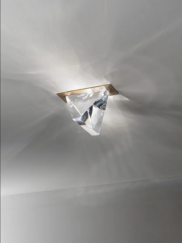 LED crystal ceiling lamp Tripla Fabbian factory Fabbian from Italy. Foto №3