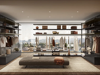 Sectional walk-in wardrobe AIR 1471 LAGO Sectional walk-in wardrobe AIR 1471 LAGO factory LAGO from Italy