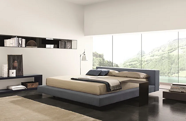 Double bed with upholstered headboard Duomo Design Atlante factory Duomo Design from Italy. Foto №5