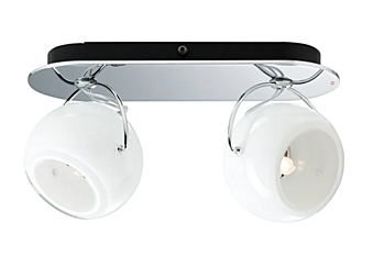 Adjustable White Ceiling Lamp Fabbian Beluga factory Fabbian from Italy