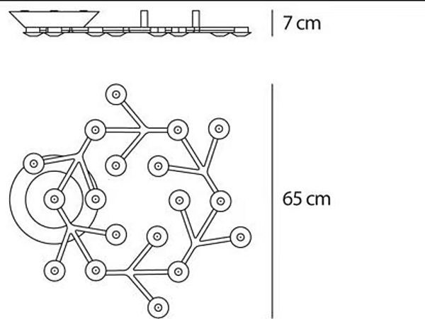 LED Ceiling Lamp Net Circle Artemide 1594050APP factory Artemide from Italy. Foto №2