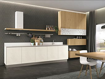 Fitted kitchen Clover Neck 1 LUBE CUCINE factory LUBE CUCINE from Italy
