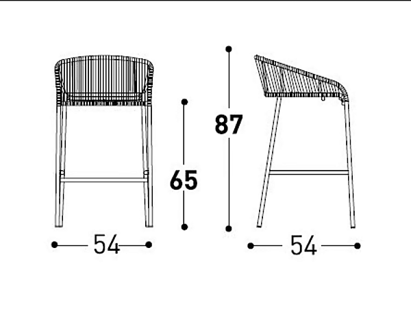 Aluminium stool with back Cricket VARASCHIN 2991, 2994 factory VARASCHIN from Italy. Foto №8