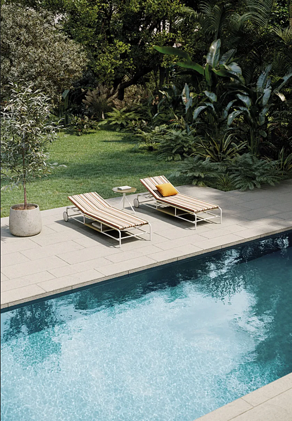 Aluminium Sun Lounger with Castors Air Atmosphera factory ATMOSPHERA from Italy. Foto №6