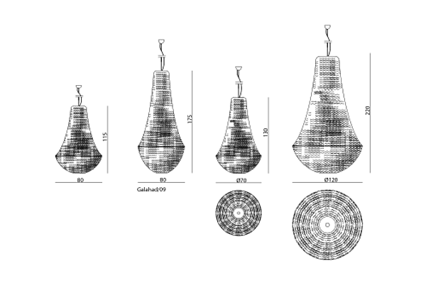 Chandelier VISIONNAIRE (IPE CAVALLI) Galahad factory VISIONNAIRE (IPE CAVALLI) from Italy. Foto №6