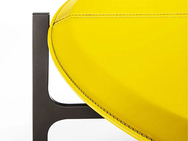 Round Tanned Leather Coffee Table Enrico Pellizzoni Sydney factory ENRICO  PELLIZZONI from Italy. Foto №5