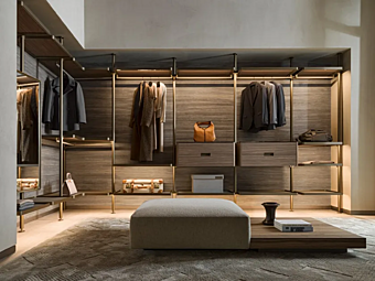 Sectional wooden walk-in wardrobe Hector Night Molteni & C Sectional wooden walk-in wardrobe Hector Night Molteni & C factory Molteni & C.(+VITRA) from Italy
