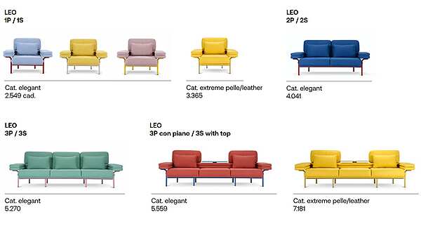 Three-seater fabric sofa Leo Adrenalina IMB1070341, IMB1072138 factory ADRENALINA from Italy. Foto №8