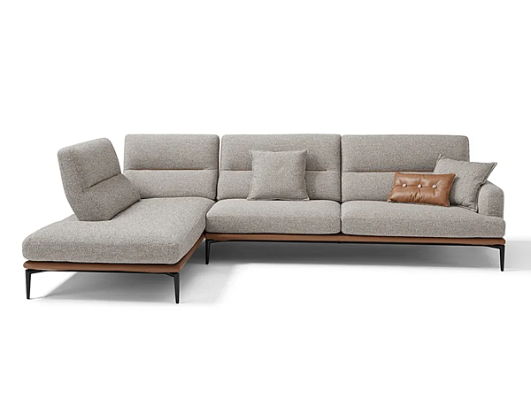 3-seater fabric sofa with chaise longue Egoitaliano Feng factory Egoitaliano from Italy. Foto №1