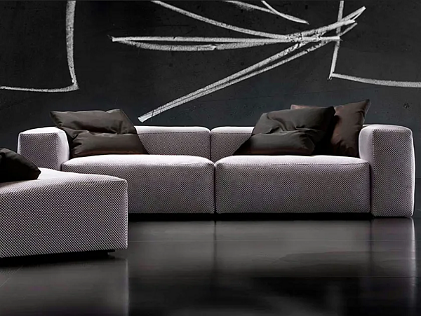 Sectional sofa with upholstered back ERBA ITALIA Aspettami factory ERBA ITALIA from Italy. Foto №5