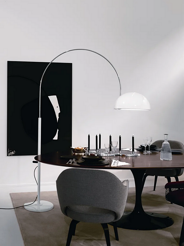 Height Adjustable Arc Lamp Oluce Coupe 3320 R factory Oluce from Italy. Foto №2
