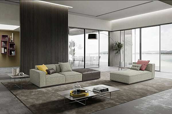 Sectional fabric sofa with soft back Egoitaliano Plaza factory Egoitaliano from Italy. Foto №6