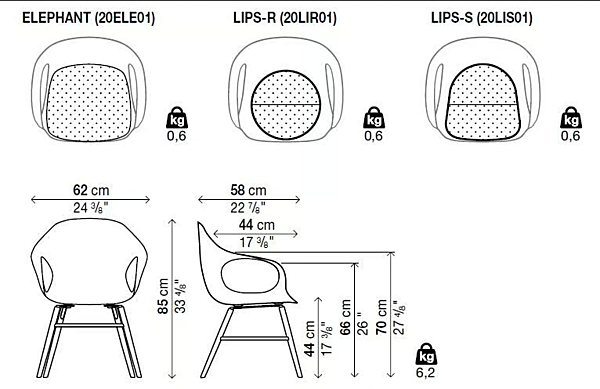 Polyurethane armchair with armrests Kristalia Elephant factory Kristalia from Italy. Foto №10