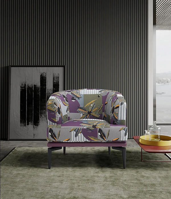 Fabric armchair with armrests Egoitaliano Bonnie factory Egoitaliano from Italy. Foto №8