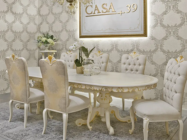 Oval wooden dining table CASA +39 DIAMANTE 2622 factory CASA +39 from Italy. Foto №1