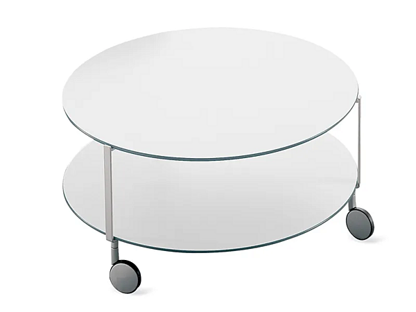 Round coffee table with castors Giro ZANOTTA factory ZANOTTA from Italy. Foto №2