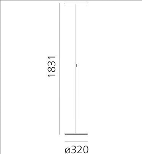 LED floor lamp Athena Artemide with adjustable brightness factory Artemide from Italy. Foto №6