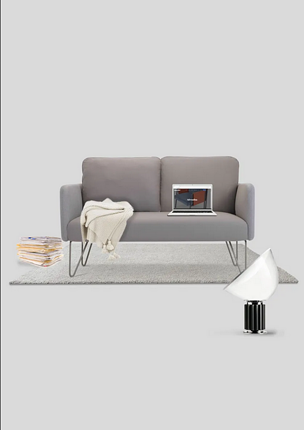 Three-Seater Fabric Sofa with Soft Backrest Adrenalina Doumo IMB1071342 factory ADRENALINA from Italy. Foto №3