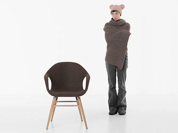 Armchair with upholstered fabric and armrests Kristalia Elephant factory Kristalia from Italy. Foto №5